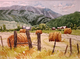 Ranches of the Wild West in Watercolor
