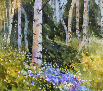 Summer in the Mountains with Watercolor