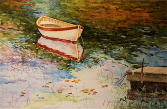 Painting Water with Reflections in Watercolor