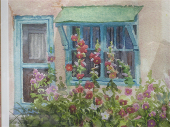 New! ONLINE - Flowers with Window in Watercolor