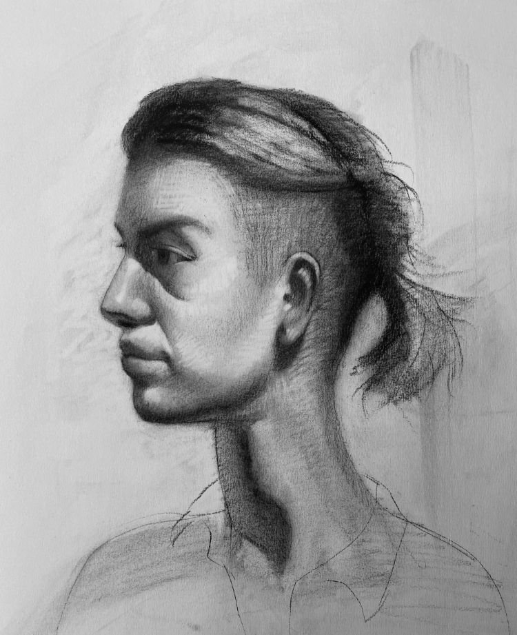 Charcoal and Brush Portraiture for Beginners - Session A