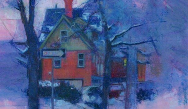 Studio Landscape Painting with Oil and Pastel