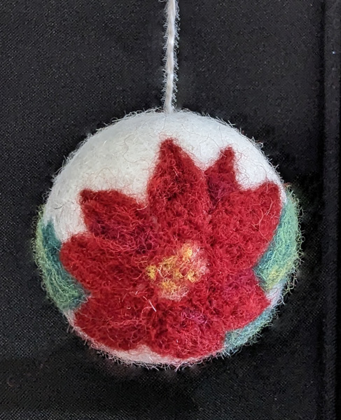 Felting Christmas Ornaments Using Alpaca Fiber