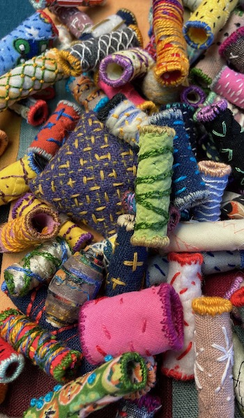 Embroidered Beads: Exploration of Fabric & Stitch