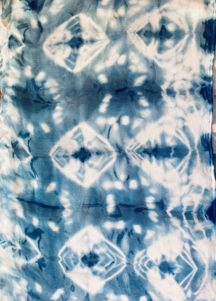 Shibori Process using Indigo on Natural Fibers