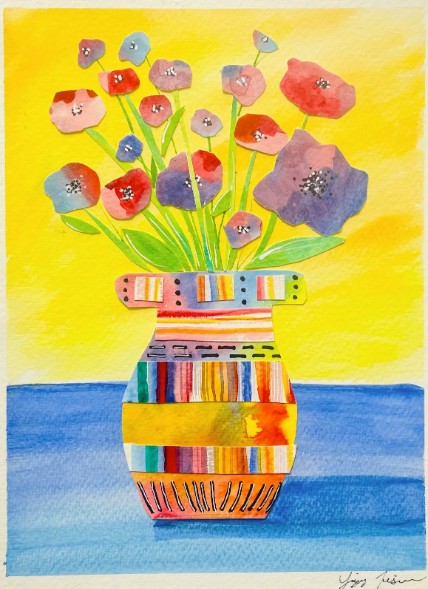 Watercolor Floral Collage