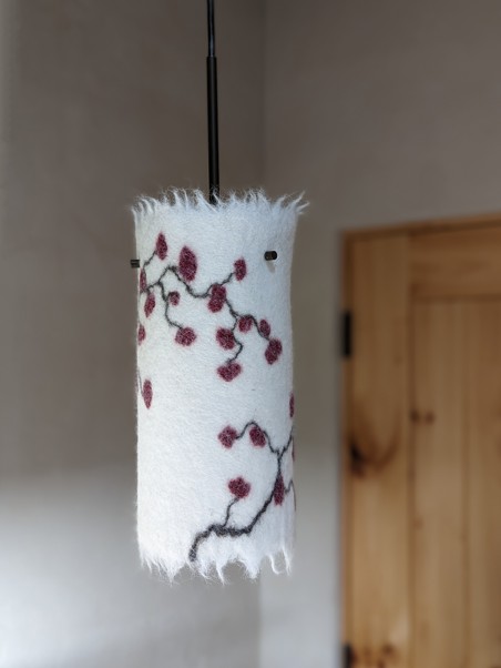 Felting a Lampshade: Using Alpaca Fiber