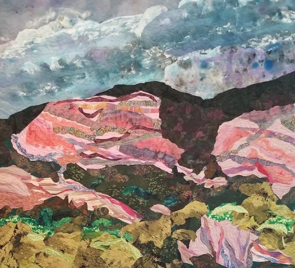Creating an Art Quilt with Collage & Paint on Fabric