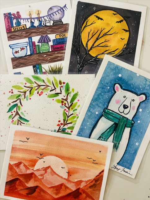 Ages 14-17 | Teen Studio Night Watercolor Painting