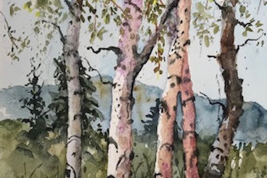 Rocky Mountains in Watercolor