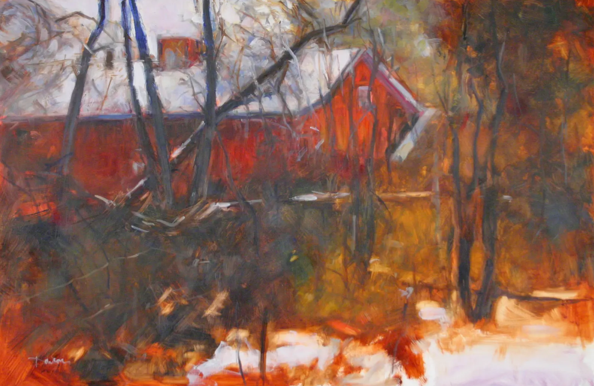 Studio Landscape Painting with Oil or Pastel