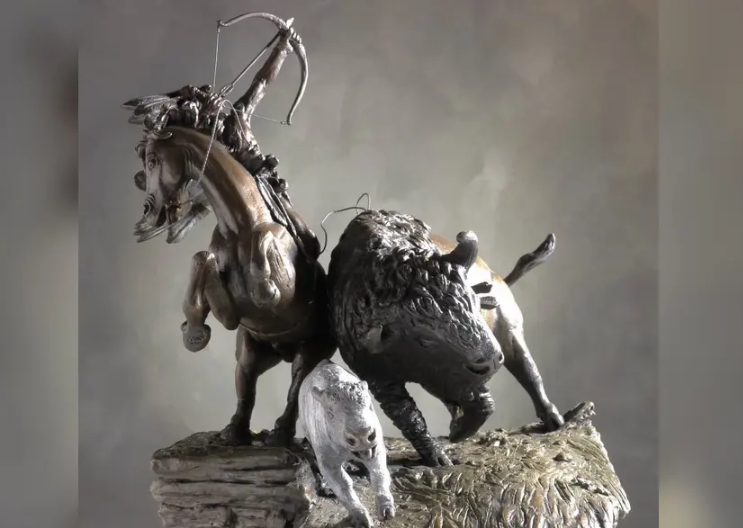 Dynamic Equestrian Sculpture